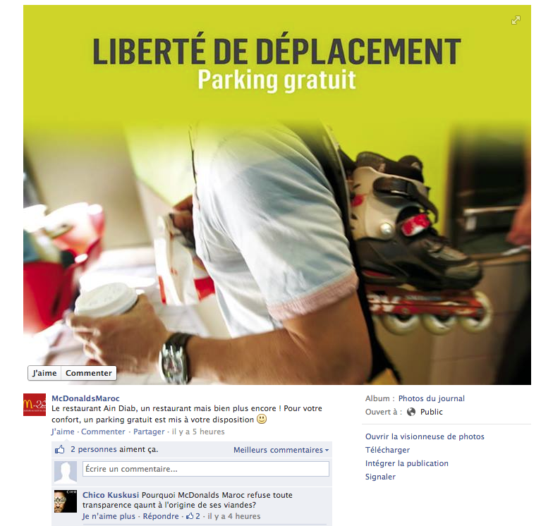 McDonald's Maroc silence radio