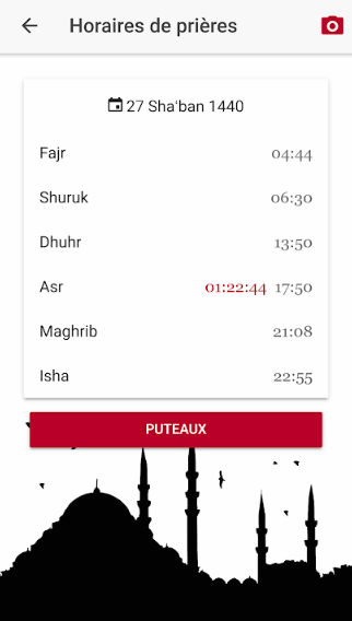 calendrier annuel horaire priere