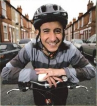Salim Moumou sur son vélo