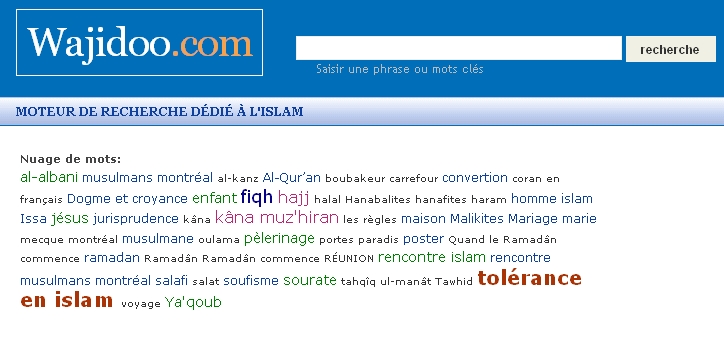 wajidoo moteur de recherche islamique islam