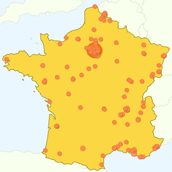 Google Analytics - Al-Kanz, la France et vous : quelques chiffres en cartes (octobre 2007)