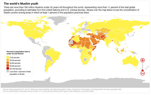 Carte mondiale de la jeunesse musulmane