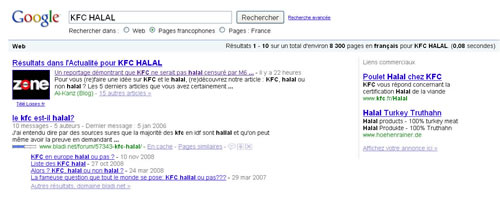 KFC, certifié halal par Google