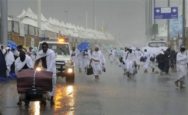 La Mecque sous la pluie