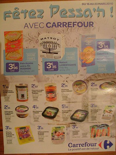 Pessah : Carrefour aussi