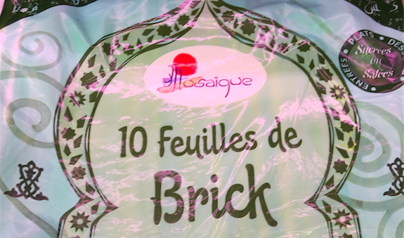 feuille de brick mosaique