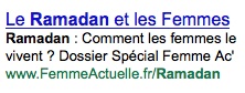 Femmes actuelles et le ramadan