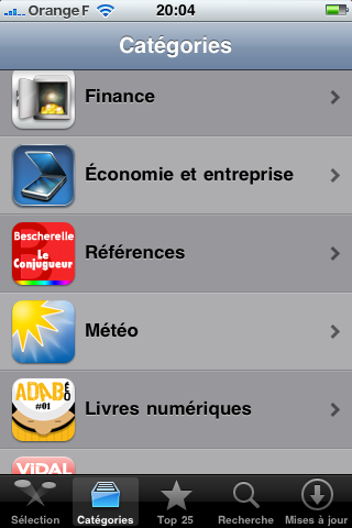 L'appli iPhone ADABéo, numéro du top livres numériques