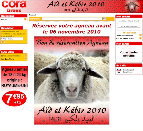 Chez Cora les moutons de l'Aïd sont abattus 