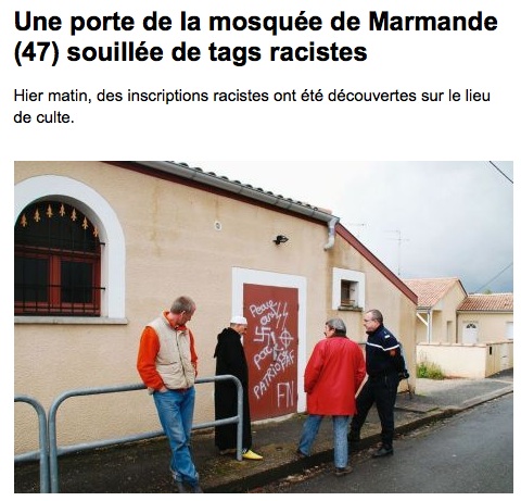 Mosquée de Béziers profanée