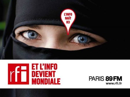 RFI truffe Paris de niqab