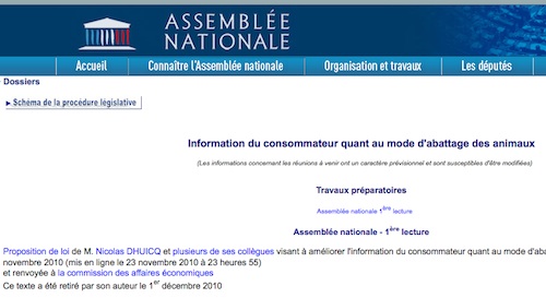 L'UMP fait retirer la loi contre l'abattage rituel