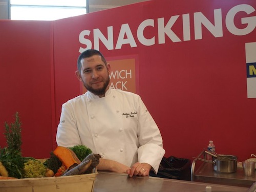 Mathieu Pawlak, chef cuisinier au salon Sandwich Snack & Show