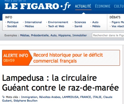 Lampedusa et le Figaro : quand les immigrés sont un fléau