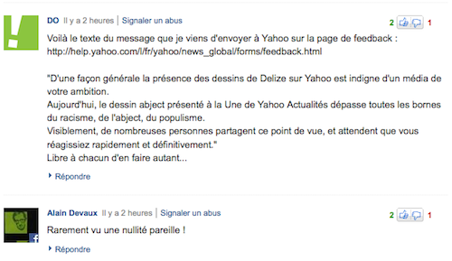 Islamophobie : fail de Delize sur Yahoo.fr