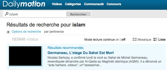 A islam Dailymotion répond Al-Qaida