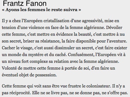 voile frantz fanon