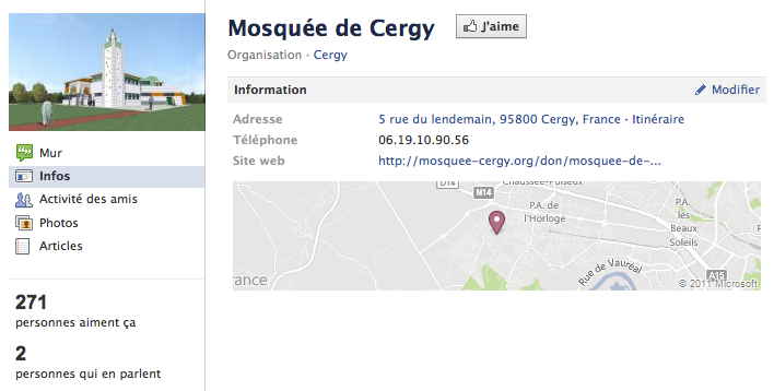 Mosquée de Cergy - Page Facebook