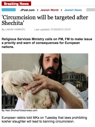 Jerusalem Post  : interdiction de la circoncision