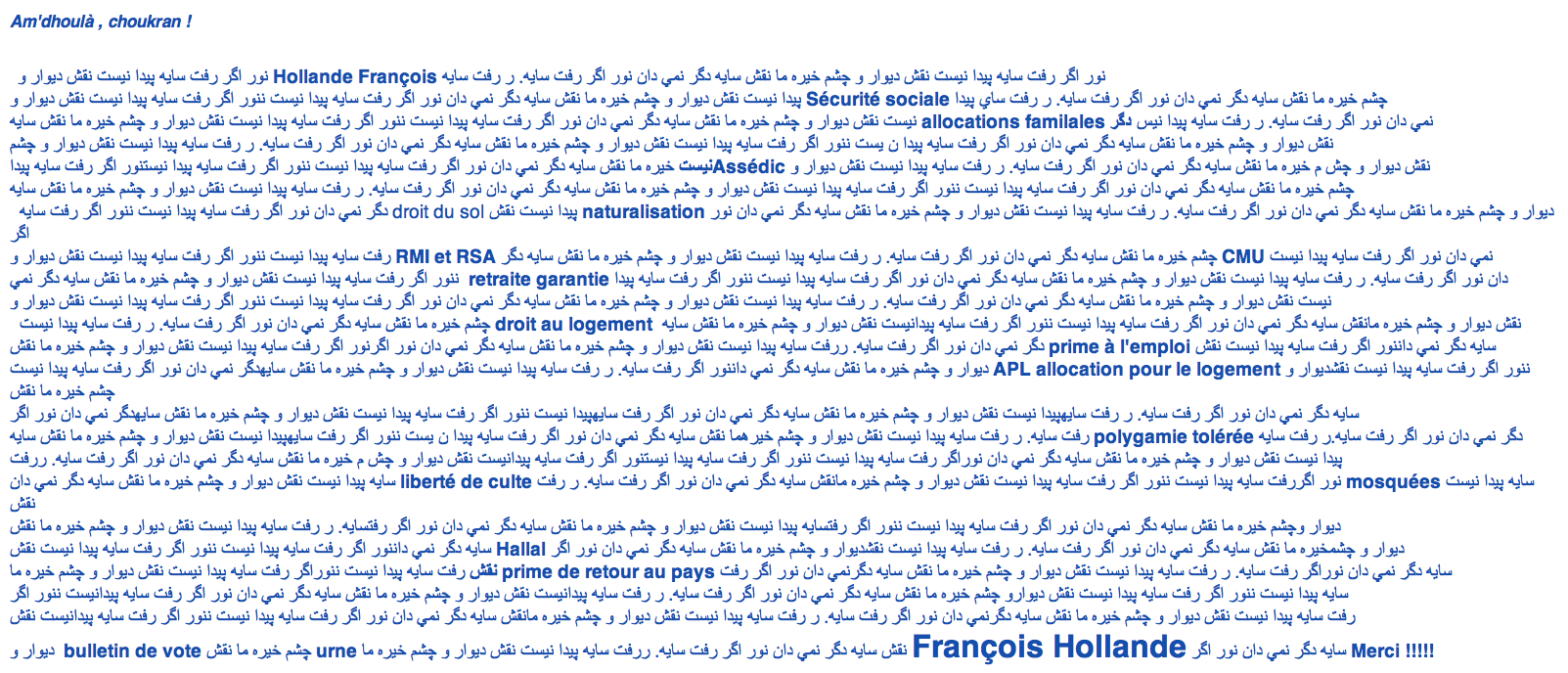 La lettre raciste, François Hollande et le Front national