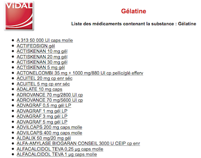 Vidal Gélatine Vidal Gélatine
