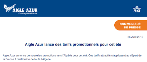 Ramadan en Algérie : Aigle Azur annonce ses prix Ramadan en Algérie : Aigle Azur annonce ses prix