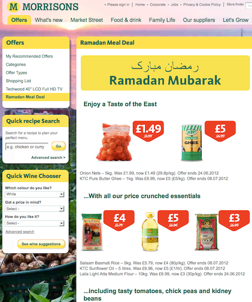 Ramadan 2012 : la grande distribution britannique