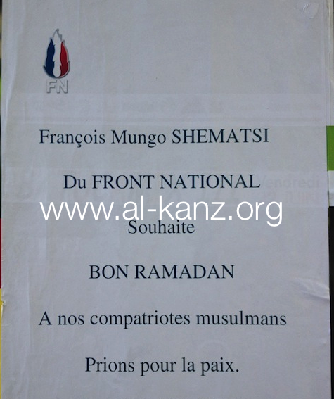 Le Front national vous souhaite un "bon ramadan"