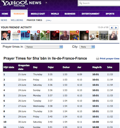 Ramadan : Yahoo France indique les horaires de prière