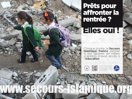 Affiche Secours islamique dans le métro