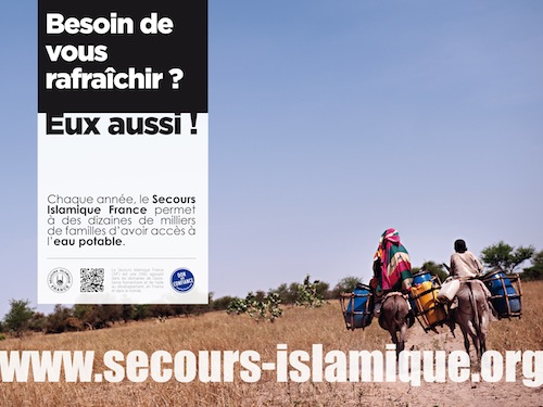 Affiche Secours islamique dans le métro