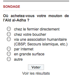 sondage mouton de l'aïd