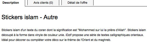 La Redoute : Au nom d'Allah le Très-Miséricordieux, le Tout-Miséricordieux