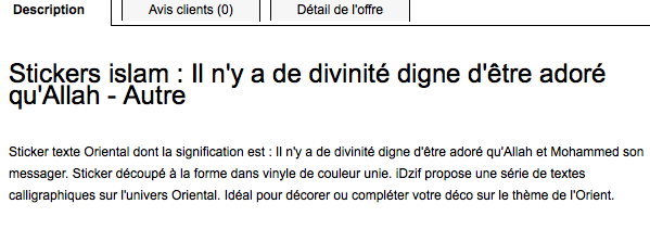 La Redoute : Au nom d'Allah le Très-Miséricordieux, le Tout-Miséricordieux