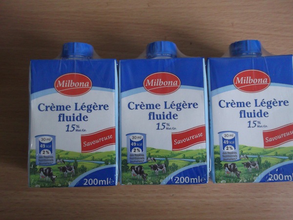 Milbona, une crème sans gélatine