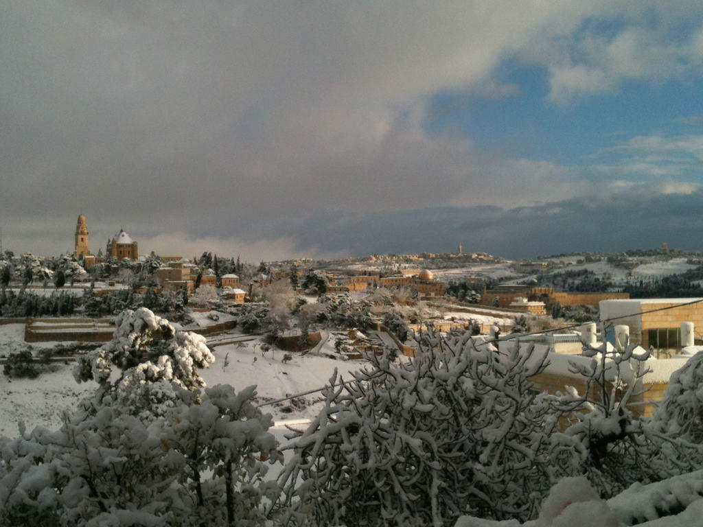 Jerusalem sous la neige