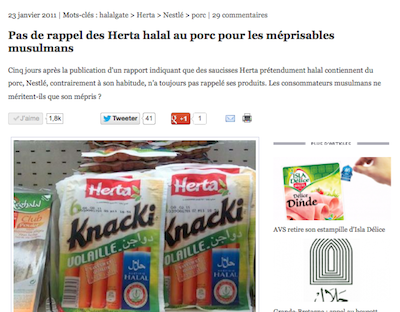 Herta rappel produit