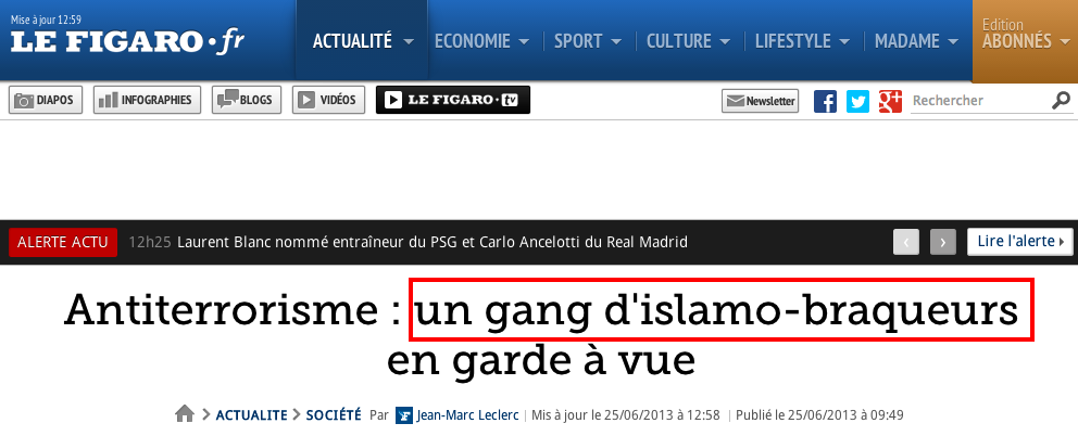 islamo braqueur Le Figaro