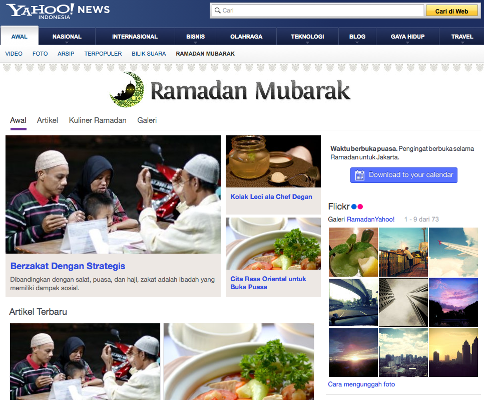 yahoo Indonésie ramadan mubarak