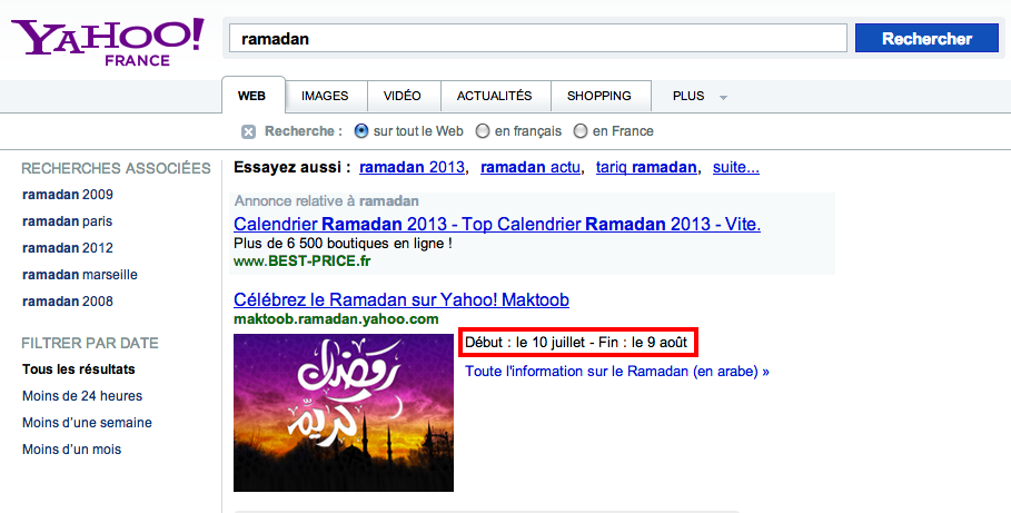 yahoo ramadan 10 juillet 9 août