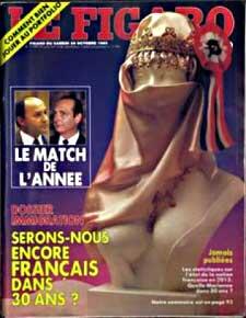 Le Figaro magzine  1985 voile immigration