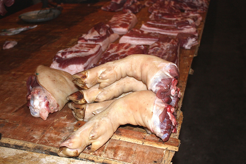 marché de porc en chine