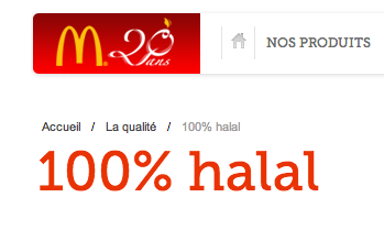 mcdonald's maroc 100 % halal