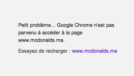 Site McDonald's Maroc