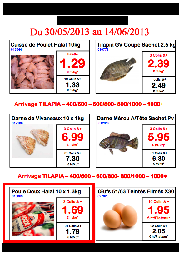 doux halal chez un cash and carry