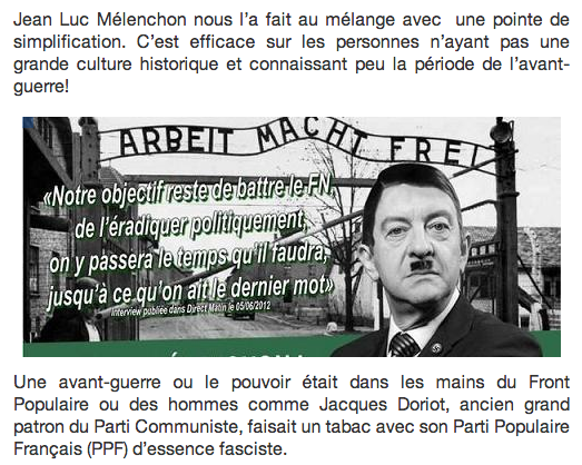 gerard brazon melenchon hitler