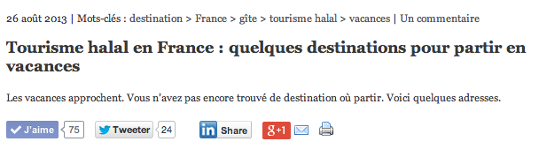 tourisme halal en France