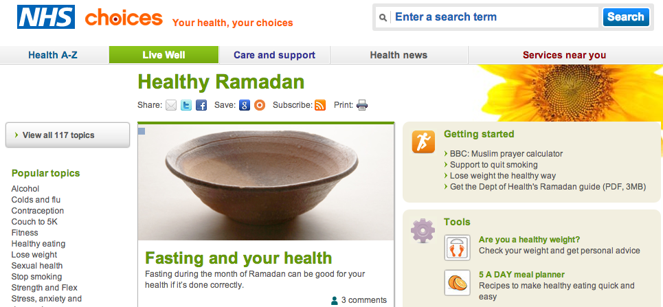 ramadan nhs