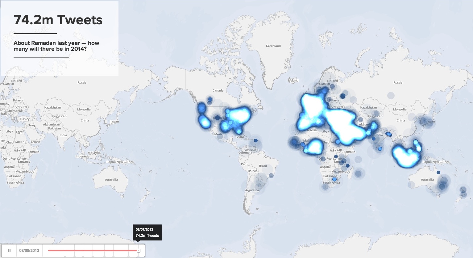 data ramadan 2013 sur Twitter 74,2 millions