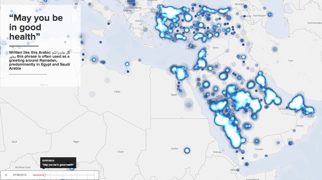 data ramadan 2013 sur Twitter moyen orient